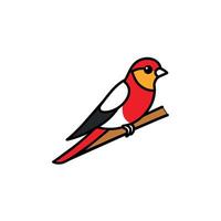 Australian Swiftlet bird sits icon illustration vector