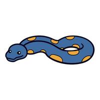 Axanthic Ball Python lies icon illustration vector