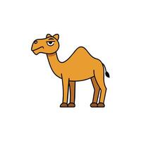 Bactrian Camel angry icon illustration vector
