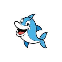 Baiji fish laughs icon illustration vector