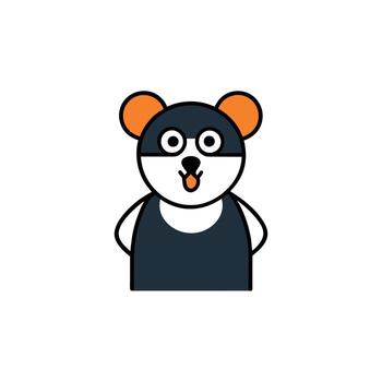 Ball Python runs icon illustration vector