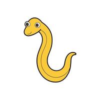 Banana Ball Python sleeps icon illustration vector