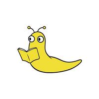 Banana Slug learns icon illustration vector
