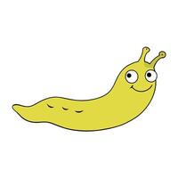 Banana Slug smiles icon illustration vector