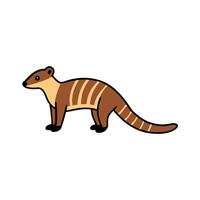 Banded Mongoose runs icon illustration vector
