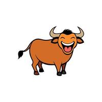 Banteng buffalo laughs icon illustration vector