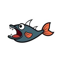 Barbeled Dragonfish screams icon illustration vector