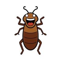 Bark Beetle bug laughs icon illustration vector