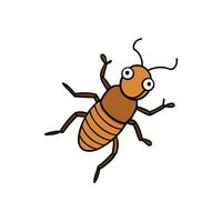Bark Beetle bug runs icon illustration vector