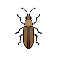 Bark Beetle bug play icon illustration vector