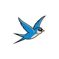 Barn Swallow bird jumps icon illustration vector
