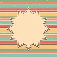 Vintage retro style background with geometric shapes and stripes. Frame for text. Grunge texture. illustration vector