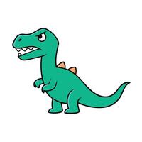 Barosaurus dinosaur angry icon illustration vector