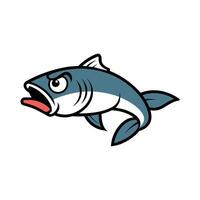Barramundi Fish angry icon illustration vector