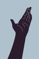 Hands reaches out. Hand gesture of help. Give me your hand. illustration vector