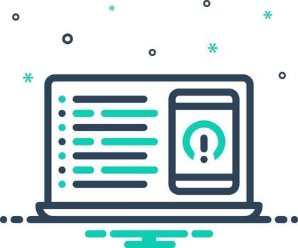 Mix icon for code issue vector