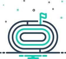 Mix icon for running track vector