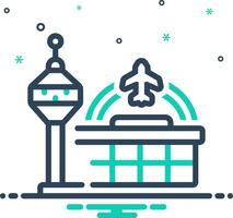 Mix icon for airport vector