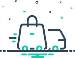 Mix icon for delivery vector