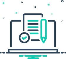 Mix icon for request clarification vector