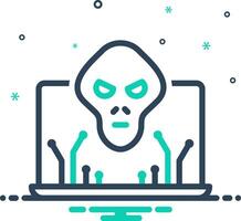 Mix icon for cyber attack vector