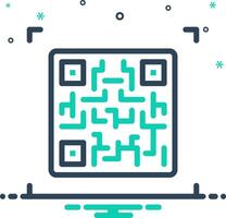 Mix icon for qr code vector
