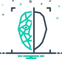 Mix icon for security scan vector