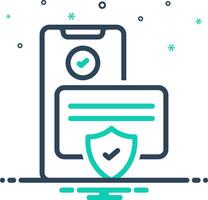 Mix icon for secure payment vector