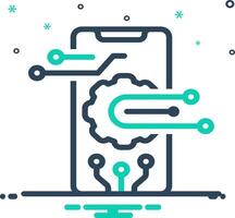 Mix icon for technology vector