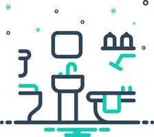 Mix icon for bathroom vector