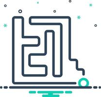 Mix icon for end to end vector