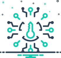 Mix icon for encryption vector