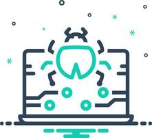 Mix icon for malware vector