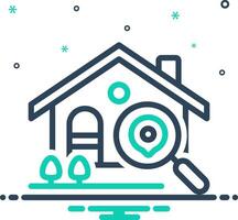 Mix icon for find home vector