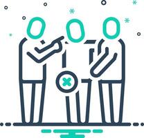 Mix icon for dont vector