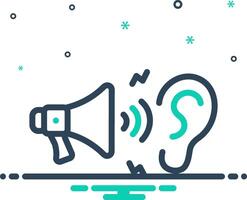 Mix icon for be attentive vector