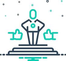 Mix icon for well done vector