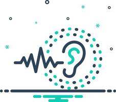 Mix icon for hearing content vector