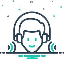Mix icon for listening vector