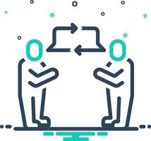 Mix icon for communication vector