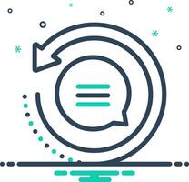 Mix icon for repeat key phrases vector