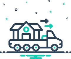 Mix icon for moving vector