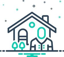 Mix icon for broker vector