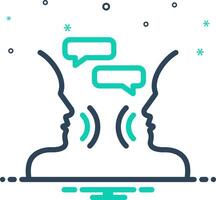 Mix icon for communicate vector