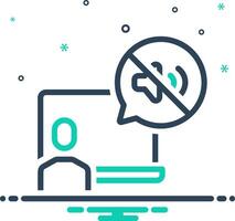 Mix icon for avoid distraction vector