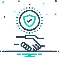 Mix icon for trust vector