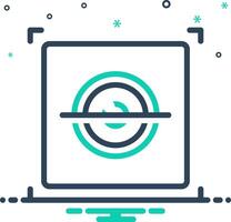 Mix icon for eye scan vector