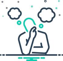 Mix icon for think vector