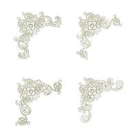 Classic Vintage Baroque Victorian Frames Separator Elements Classic Wedding Invitation vector