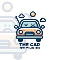 Cute Cars Logo Character Design vector